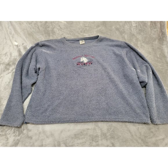 Vtg 2002 AMHA National Show Cal Cru towelling terry sweater Miniature Horse L/XL - Picture 1 of 9